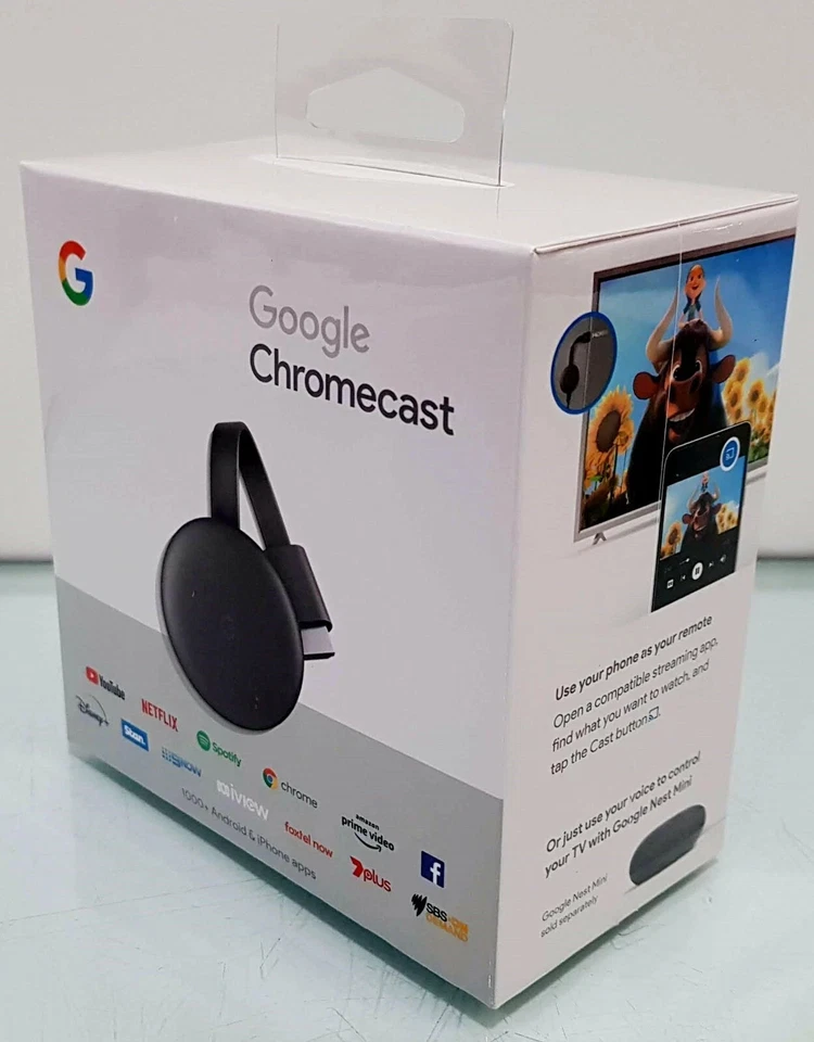 Transmisor multimedia Google Chromecast 3ª generación - (GA00439) NUEVO SELLADO Foto 1 de 1
