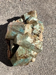 Natural Amazonite Stone 4.93 lbs – Blue-Green Crystal Specimen (8” x 5” x 4”) - Picture 1 of 16