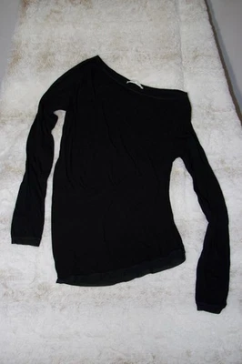 Blusa Sara Pacini Feminina Preta Manga Longa Assimétrica - Imagem 1 de 3