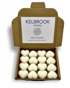 Baby Powder Wax Melts 16 Scented  Heart Shaped - Picture 1 of 5