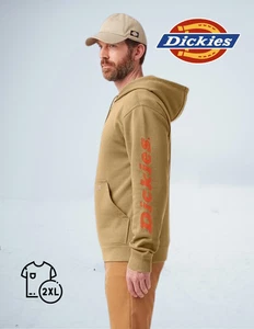 Dickies Water Repellent Sleeve Logo Hoodie 2X Large, Brown 2XL TW22BNU - Picture 1 of 7