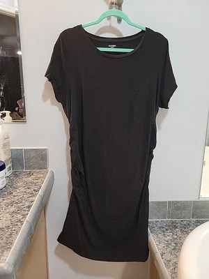 old navy maternity dress Black Knit XXL Made In India Ruched - Image 1 of 2