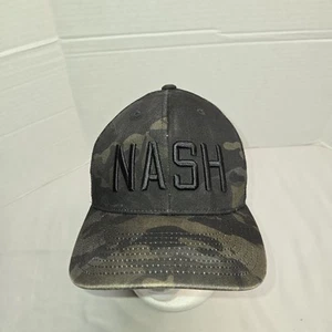 Nash Blackout Camo Trucker Hat Adjustable Snap Mesh embroidered Euc - Picture 1 of 6