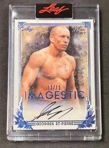 2021 Leaf Art of Sport Georges St-Pierre Signature Encased Imagestic Auto 13/15 - Picture 1 of 2