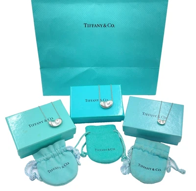 Auth Tiffany&Co.big Bean 10.9/Bean 7.8g/samll Bean 2.8g Necklace SV W/B BA100528 - Image 1 of 4