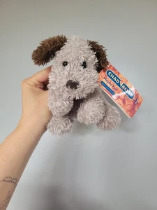 Peluche cucciolo cane cucciolo Chad Valley giocoso peluche morbido marrone bianco grigio - Foto 1 di 6