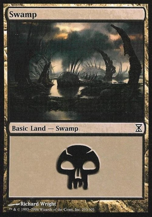 Swamp (293) -Foil Light Play MTG Time Spiral - Image 1 of 1