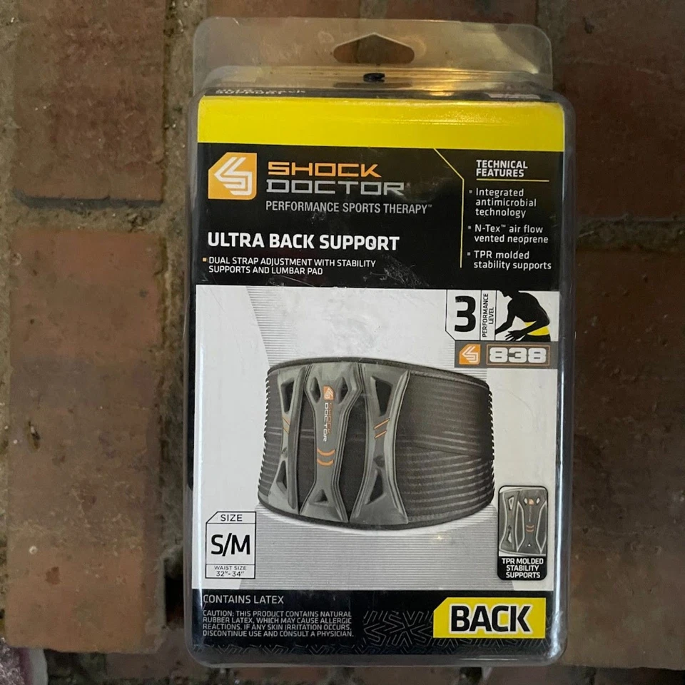 SOPORTE TRASERO SHOCK DOCTOR ULTRA Adulto Pequeño/Mediano Nuevo en Paquete Foto 1 de 4