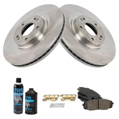 Front Premium Ceramic Disc Brake Pad & Rotor Kit w/Chemicals for Kia Sedona - Image 1 of 4