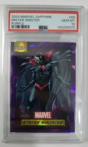 2024 TOPPS CROMO MARVEL ZAFIRO MISTER SINIESTRO PÚRPURA 6/15 PSA 10💎 - Imagen 1 de 2