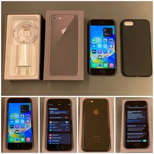 Apple iPhone 8 64 Go - Noir (Débloqué) + BOITE + Accessoires Neufs + Coque neuve - Photo 1/11