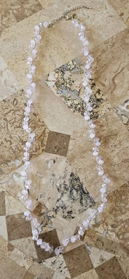 Premier Designs Signed Petals Pink Aurora Borealis Crystal Beaded Long Necklace - Image 1 of 4