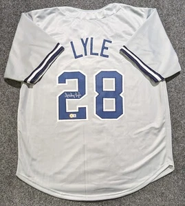 NEW YORK YANKEES ALBERT "SPARKY" LYLE SIGNED CUSTOM JERSEY BECKETT HOLO - Picture 1 of 3