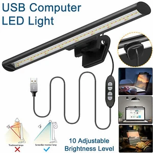 LED Schreibtischlampe USB Computer Laptop Monitor Bildschirm Lichtleiste Zuhause - Photo 1/2