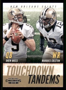 2013 Panini Contenders Touchdown Tandems #7 Drew Brees/Marques Colston - Picture 1 of 2