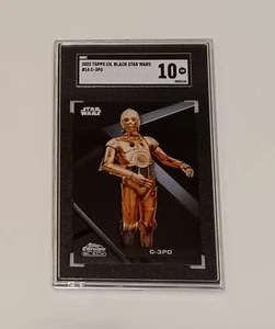 2022,C-3PO Topps Chrome Black Star Wars #14..SGC 10,POP:1 - Picture 1 of 2