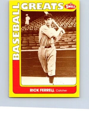 BASEBALL CARD 1991 SWELL BASEBALL GREATS BOSTON RED SOX RICK FERRELL  NO268 - Image 1 of 2