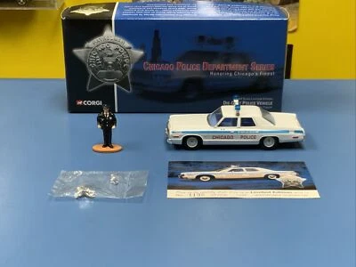 CORGI 1974 DODGE MONACO CHICAGO POLICE DEPARTMENT W/ POLICEMAN LIMITED DAMAGED - Image 1 of 4