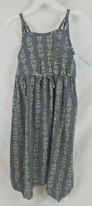 Cat and Jack Girls Maxi Dress Charcoal with line art Various Sizes Youth Style - Picture 1 of 4