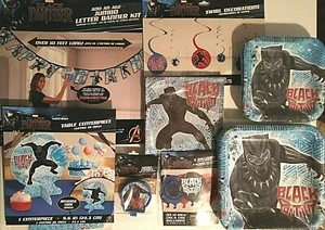 BLACK PANTHER Birthday Party Supply SUPER Kit w/Candle,Balloons & More ! - Picture 1 of 1