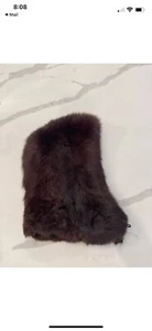 Vintage Brown Fur Hat With Button Closure - Picture 1 of 6