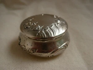 ANTIQUE FRENCH SOLID SILVER PILL BOX PENDANT,LATE 19th OR EARLY 20th CENTURY, - Picture 1 of 12
