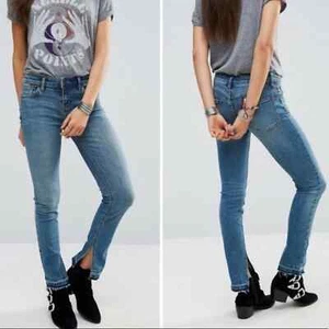 Jeans à fente latérale Free People Released Raw Hem taille 26 - Photo 1 sur 9