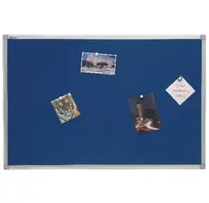 Banner 600 x 900mm Blue Felt Noticeboard Aluminium Frame +NEXT DAY DELIVERY - Picture 1 of 1
