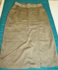 Casual Corner Womens Size 31" Waist x 34" Long Brown Skirt Belt A-Line - Picture 1 of 7