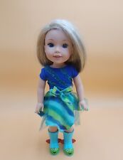 American Girl Wellie Wishers 14.5" Doll Camille Blonde Hair Blue Eyes Boots