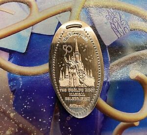 NEW Disney World 50th Anniversary Pressed Elongated Penny Partners Mickey Castle