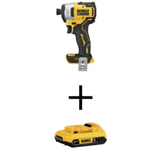Dewalt Impact Drivers 1/4" Atomic Max Cordless Brushless Compact Impact Driver - Picture 1 of 12