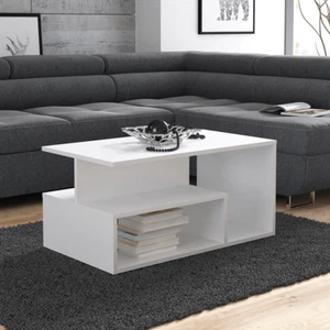 Mesa de centro blanca estilo moderno - Imagen 1 de 6