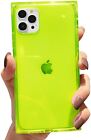 Premium Clear  Square Case Neon Color Shinny Slim Cover For iPhone 13 Pro Max
