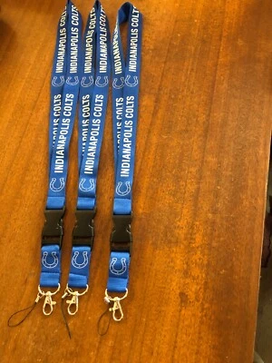 Indianapolis Colts Football NFL Lanyard Key Ring Keychain w/ Safety Clip Blue - Image 1 of 4