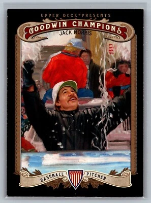 2012 Upper Deck Goodwin Champions Jack Morris #75 - Image 1 of 2