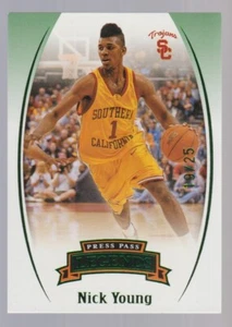 Nick Young USC 2007 Press Pass Legends EMERALD GREEN #13 SP Parallel #19/25 SSP - Picture 1 of 2