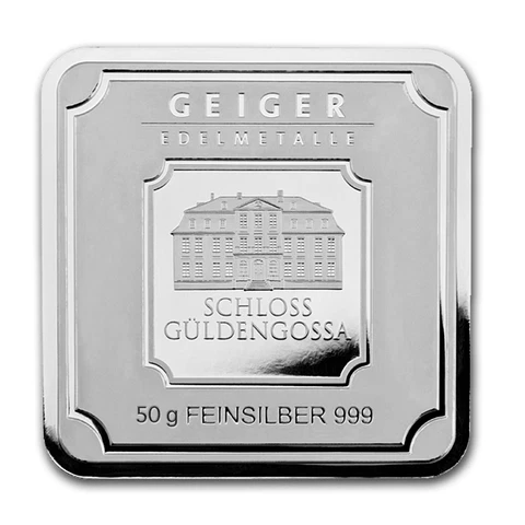 50 gram Silver Bar - Geiger Edelmetalle (Original Square Series) - SKU#155911 Cover