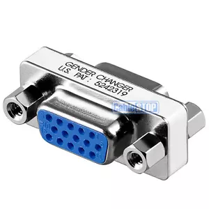 SVGA 15 Pin Gender Changer VGA Female to Female Monitor Cable Extension Adapter - Picture 1 of 1