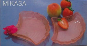 Mikasa Pfirsich, Gingko Gewürz 2er Set Wohndeko Unterhaltsames Glas Neu - Bild 1 von 5