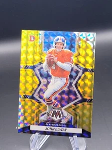 2022 Panini Mosaic Football John Elway Gold Mosaic Prizm 8/10 #63 Broncos - Picture 1 of 2