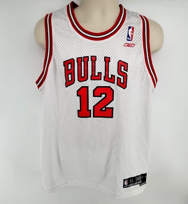 Chicago Bulls Kirk Hinrich White Reebok Jersey #12 Youth Size XL +2 18-20 - Image 1 of 4