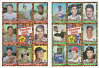 Cracker Jack All Time Greats 1982 Uncut Baseball Card Sheets Mantle Mays 16 Card