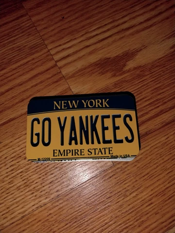 Go New York Yankees State Plate Metal Magnet 3.5x2 Cover