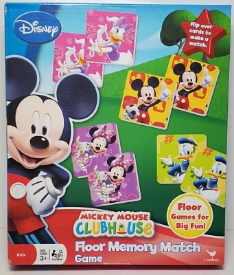 Disney Mickey Mouse Club Floor Memory Match Game 54 Cards 3.6 x 3.6 In New Box - Image 1 of 4