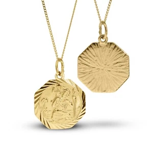 9 ct Gold St.Christopher for Confirmation, Communion,Holly Occasion, Unisex Gift - Picture 1 of 13