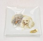 Vintage Fiesta Glass Poodle Dog Plate Collectors Display Plate