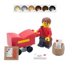Genuine LEGO® Postman Gift Post Worker Mail Man Postie Minifigure Fathers Day - Picture 1 of 5