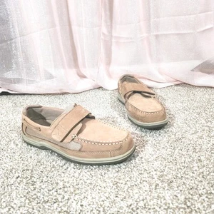 Reel Legends Admiral Tan Leather Boat Deck Shoes Mens Size 8.5 Slip On Vacation - Picture 1 of 10