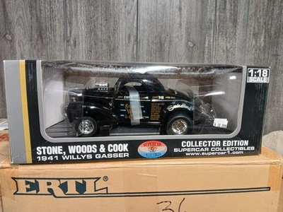 Raro superdeportivo coleccionables Stone Woods & Cook 1941 Willys Gasser 1 de 1000 negro Foto 1 de 4